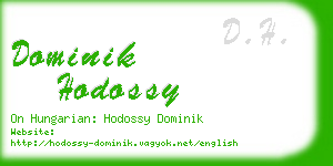 dominik hodossy business card